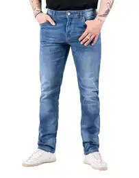 Stretch Herrenjeans 32/34 Hellblau Bequeme und vielseitige Denim Hose für Männer Ideal für Alltag, Arbeit und Freizeit