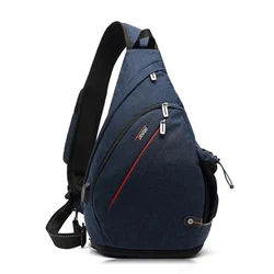 TUDEQU Crossbody Backpack Sling Chest Bag Hiking Casual Daypack with WET Pocket DUNKELBLAU
