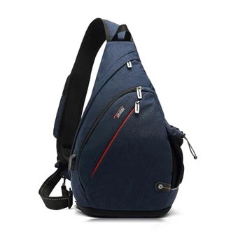 TUDEQU Crossbody Backpack Sling Chest Bag Hiking Casual Daypack with WET Pocket DUNKELBLAU