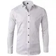 HeyUU Business Hemd Herren Regular Hemd Langarm Büro Herren Hemd Basic Casual Hemd mit Kent-Kragen Für Freizeit und Büro（Weiß,M(40-41)）