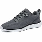 BaiMoJia Herren Leichte Laufschuhe Atmungsaktiv Mesh Turnschuhe Schnüren Fitnessschuhe Sneaker Dunkelgrau (43)