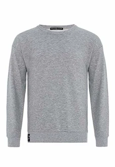 Premium Basic Real Kapuzenpullover Hoodie Sweatshirt für Herren Grau