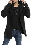 Redbridge Strickmantel mit Kapuze Moderner Unisex Strickjacke (Parent ID falls vorhanden) Schwarz