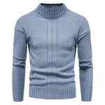 CELANDA Herren Strickpullover Warme Winter Rollkragenpullover Freizeit Slim Fit Basic Sweatshirt Longsleeve Pullover Solid für Männer Blau