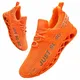 BUBUDENG Herren Laufschuhe Straßenlaufschuhe Sportschuhe Turnschuhe Outdoor Leichtgewichts Sneaker Freizeit Atmungsaktive Fitness Schuhe,Orange Size EU 43