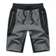 Tansozer Kurze Hosen Herren Mit Taschen Shorts Herren Sommer Sport Gym Shorts Jogginghose Herren Kurz Sweat Kurze Hose MäNner Jogging Shorts Dunkelgrau M