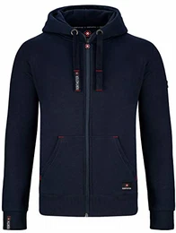 Herren Kapuzenjacke Sweatjacke Hoodie mit Reißverschluss, Navy, M