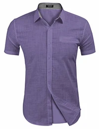herrenhemd Kurzarm Slim fit Hemden männer Freizeit Business Shirt