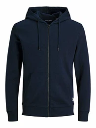 Male Hoodie Basic Reißverschluss MNavy Blazer