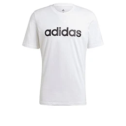 Herren M Lin Sj T Shirt, Weiß Schwarz, M EU