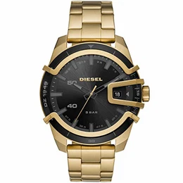 Herrenuhr mit drei Zeigern mit Käfig, 46 mm Gehäusegröße, Edelstahluhr