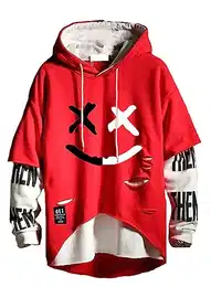 Herren Techwear Hip Hop Hoodie Japanischer Streetwear Patchwork Urban Jumper