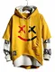 Hello MrLin Herren Techwear Hip Hop Hoodie Japanischer Streetwear Patchwork Urban Jumper