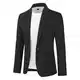 Allthemen Herren Sakko Sportlich Modern Stretch Blazer Männer Slim Fit Freizeit Jackett Business Anzugjacke Schwarz M
