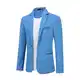 Allthemen Herren Sakko Sportlich Modern Stretch Blazer Männer Slim Fit Freizeit Jackett Business Anzugjacke Hellblau M