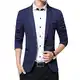 Allthemen Herren Sakko Sportlich Modern Stretch Blazer Männer Slim Fit Freizeit Jackett Business Anzugjacke Dunkelblau M