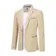 Allthemen Herren Sakko Sportlich Slim Fit Blazer Männer Modern Freizeit Jackett Business Anzugjacke Khaki XXL