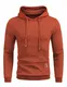 COOFANDY Herren Kapuzenpullover Hipster Gym Langarm Kordelzug Karierten Jacquard Pullover Hoodies M Orange