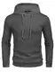 COOFANDY Herren Kapuzenpullover Hipster Gym Langarm Kordelzug Karierten Jacquard Pullover Hoodies Grau Gr.M
