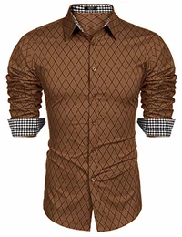 Hemd Herren Langarm Freizeithemden Slim fit Business Bügelleicht Baumwolle
