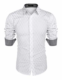 Hemd Herren Langarm Freizeithemden Slim fit Business bügelleicht Baumwolle