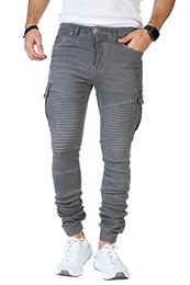 8013 Herren Cargohose Männer Cargohose Herren Chino Hose Slim fit Cargohose Freizeithose Jeans Cargohose Destroyed Jeans (as3, Numeric, Numeric_29, Regular, Regular, A-Grey, 32, Regulär)
