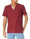 TOM TAILOR Herren 1026162 Striped T-Shirt, 27192-Power Red Fine Stripe, M