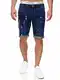 Indicode Herren Roberts Jeans Shorts mit 5 Taschen   Herrenshorts Used Look für Männer Blue M