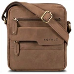 ROYALZ 'Oregon' Leder Umhängetasche Herren Klein Montana Braun