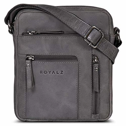 ROYALZ Kleine Umhängetasche Herren 'Dallas' Navy/Grau