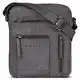 ROYALZ Kleine Umhängetasche Herren Leder Vintage Look Echtleder Männer Ledertasche Mini Schultertasche Herrenhandtasche Messanger Bag, Farbe:Navy Grau