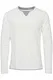 Blend Leonas Herren Longsleeve Langarmshirt Shirt mit Rundhals-Ausschnitt und Double Layer V-Neck Look, Größe:M, Farbe:Offwhite (70005)