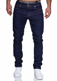 Jeans Herren Slim Fit Jeanshose Stretch Denim Hose Designer 1512 (31-32, 1512-05 RAW Blue)