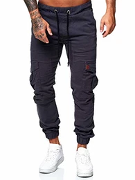 Designer Herren Jeans Hose Regular Skinny Fit Jeanshose Basic Stretch Chino Herrenjeans Herrenhose Trousers (Anthrazit, 32)