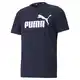 PUMA Herren Ess Logo Tee T shirt, Peacoat, M EU