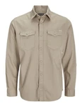 JACK & JONES Hemd 'Sheridan' Khaki/Braun/Beige