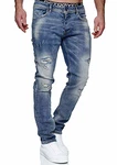MERISH Jeans Herren Slim Fit Designer Hose 1507 Hellblau (1506-1)