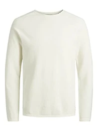 Herren JJEHILL Knit Crew Neck NOOS Pullover, Cloud Dancer, L