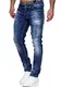 MERISH Jeans Herren Slim Fit Jeanshose Stretch Denim Designer Hose 1507 (32-32, 1507-3 Dunkelblau)