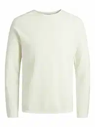 Herren JJEHILL Knit Crew Neck NOOS Pullover, Cloud Dancer, M