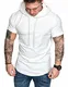 COOFANDY Herren Trainingsshirt Fitness Bekleidung Sportswear Casual Slim Fit , weiß, Gr. M