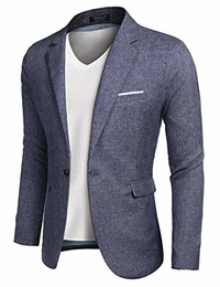 COOFANDY Herren Anzugjacke Sakkos Slim Fit Sportlich Blazer für Business Hochzeit Freizeit