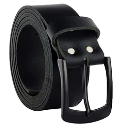 Gürtel Ledergürtel Schwarz 4cm breit Vollleder Jeansgürtel Damen Herren Rindleder Handgemacht echtes Leder MADE IN GERMANY NEU #4MV020
