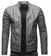 Crone Biker Skin Herren Lederjacke 100% Ecoleder (M, Matt Grau (Ecoleder))