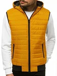 OZONEE Herren Weste Steppweste Kapuze Vest Übergangsjacke Bodywarmer Outdoor (777) Camel (777/1309KA)