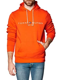Herren Logo Hoody Kapuzenpullover, Daring Orange, M