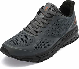 Laufschuhe Herren Damen Hallenschuhe Turnschuhe Traillauf Sneakers Männer Sportschuhe Straßenlaufschuhe Schnüren Joggingschuhe Fitness Schuhe Grau Größe 43
