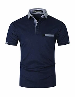 GHYUGR Herren Poloshirt Basic Kurzarm Polohemd Blau GHYUGR Herren Poloshirt Basic Kurzarm Polohemd Blau
