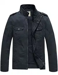 Herren Militär Jacke Leicht Jacke Übergangsjacke Bundeswehr Jacke Vintage Jacke Leichte Jacke Outdoor Jacke Mantel Kurz Blouson Sommer Jacken Navy M