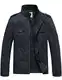 WenVen Herren Militär Jacke Leicht Jacke Übergangsjacke Bundeswehr Jacke Vintage Jacke Leichte Jacke Outdoor Jacke Mantel Kurz Blouson Sommer Jacken Navy M